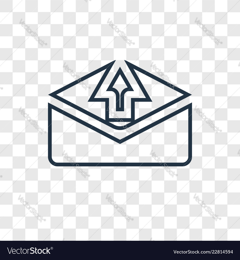 Outbox concept linear icon isolated