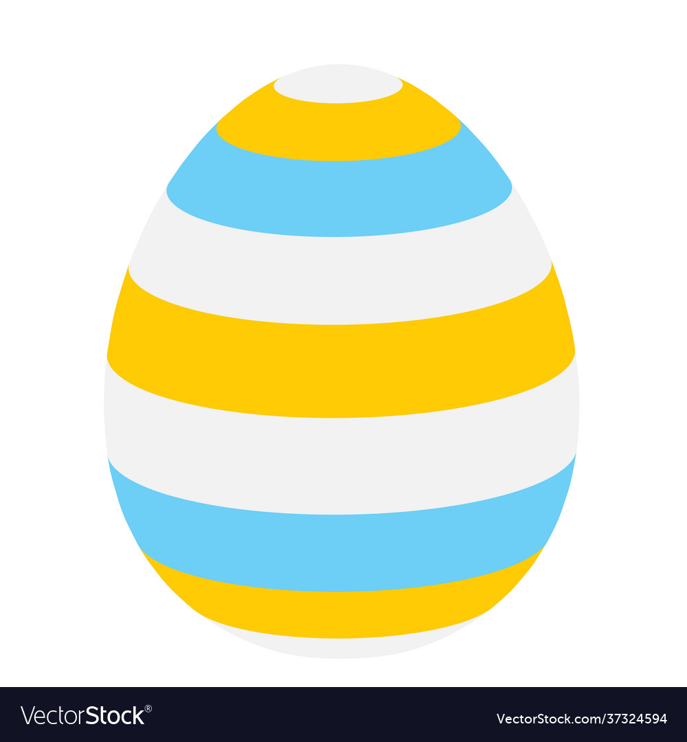 Painted easter egg simple icon Royalty Free Vector Image