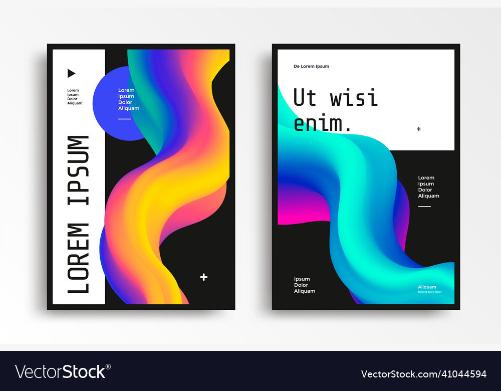 Poster colorful abstract shape modern cover vector image Poster colorful abstract shape modern cover