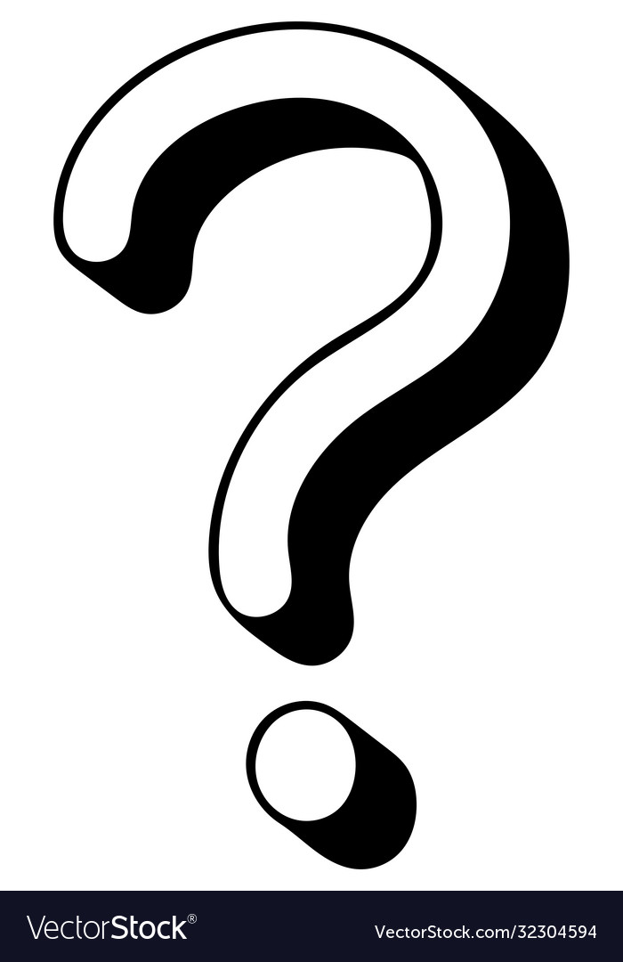 Question mark 3d on transparent background Vector Image