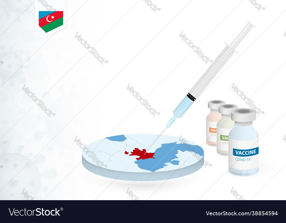 Vaccination in azerbaijan with different type Vector Image