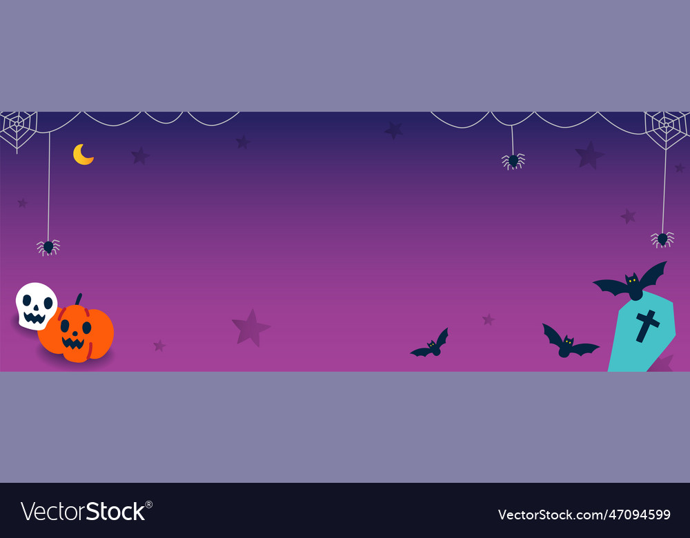 Cute copy space advertising halloween cartoon Vector Image