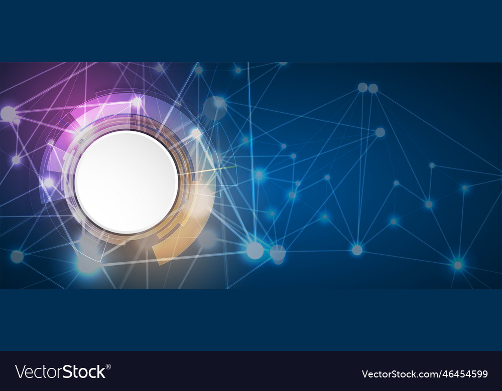 Neural network concept connected cells with links vector image Neural network concept connected cells with links