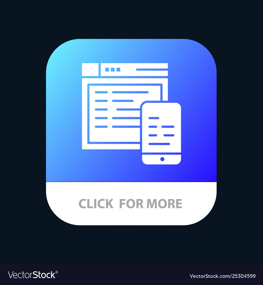 Responsive design website mobile app icon vector image Responsive design website mobile app icon