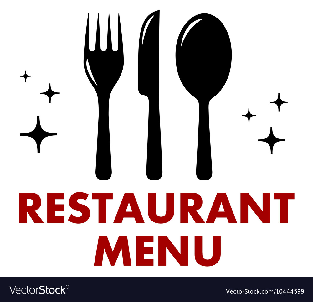 Restaurant menu symbol Royalty Free Vector Image