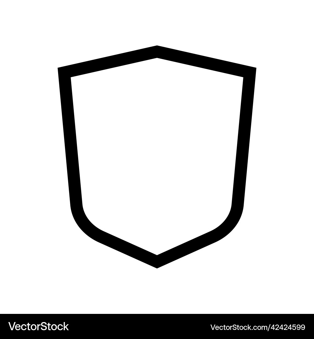 Simple shield icon Royalty Free Vector Image - VectorStock