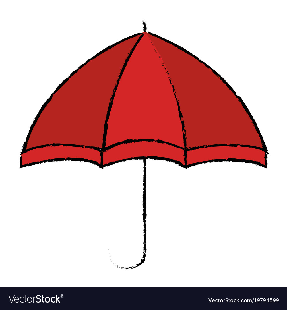 Umbrella open isolated icon