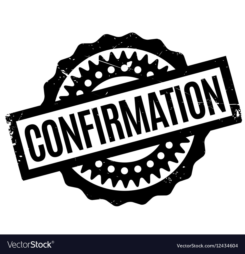 Confirmation rubber stamp Royalty Free Vector Image