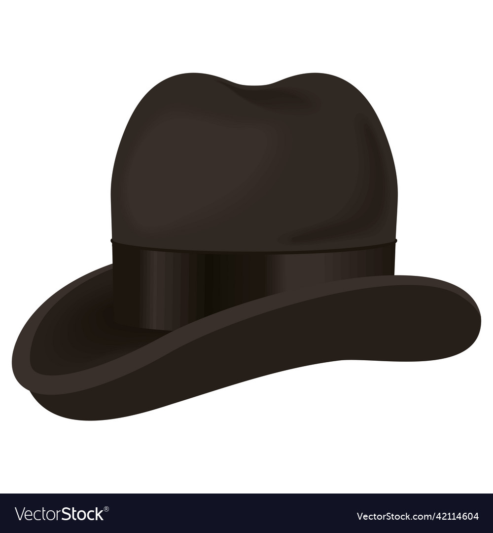 Elegant black hat accessory Royalty Free Vector Image