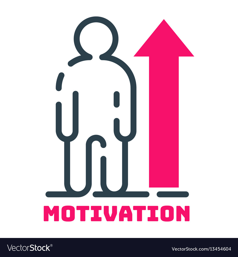 Motivation concept human chart icon business