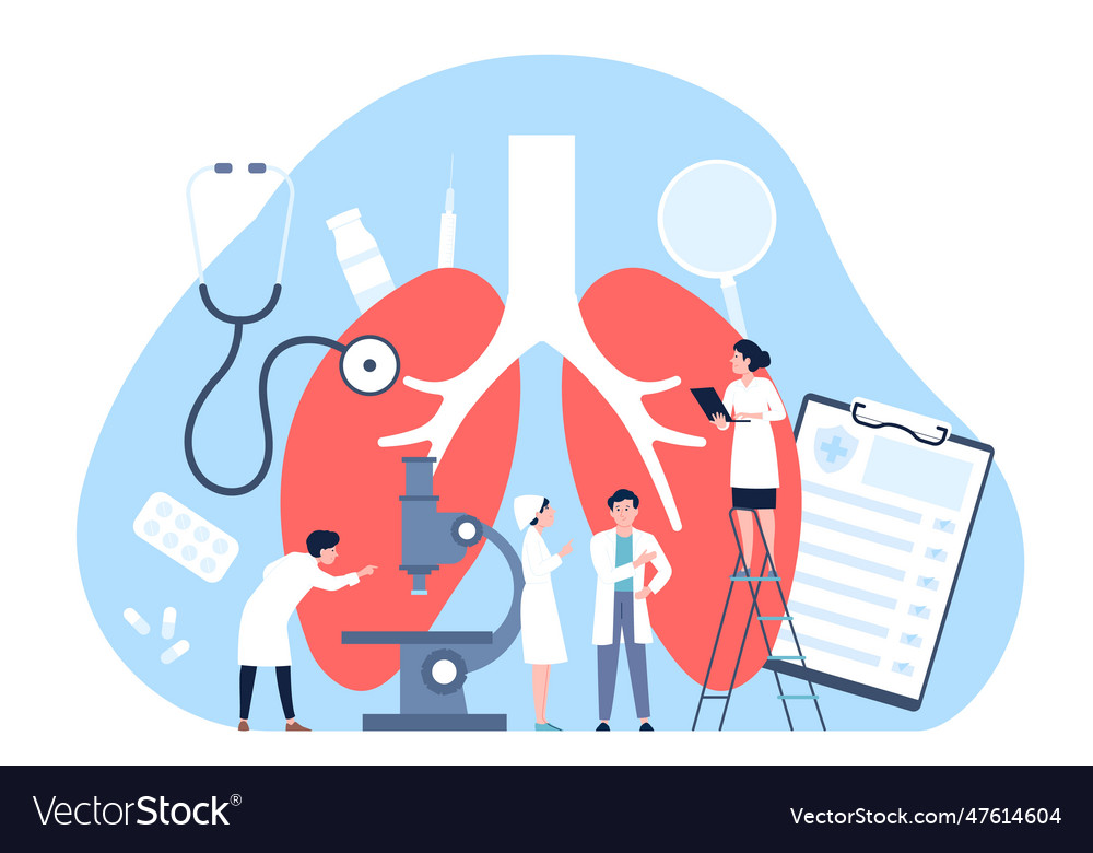 Pulmonology concept healthcare lung check Vector Image