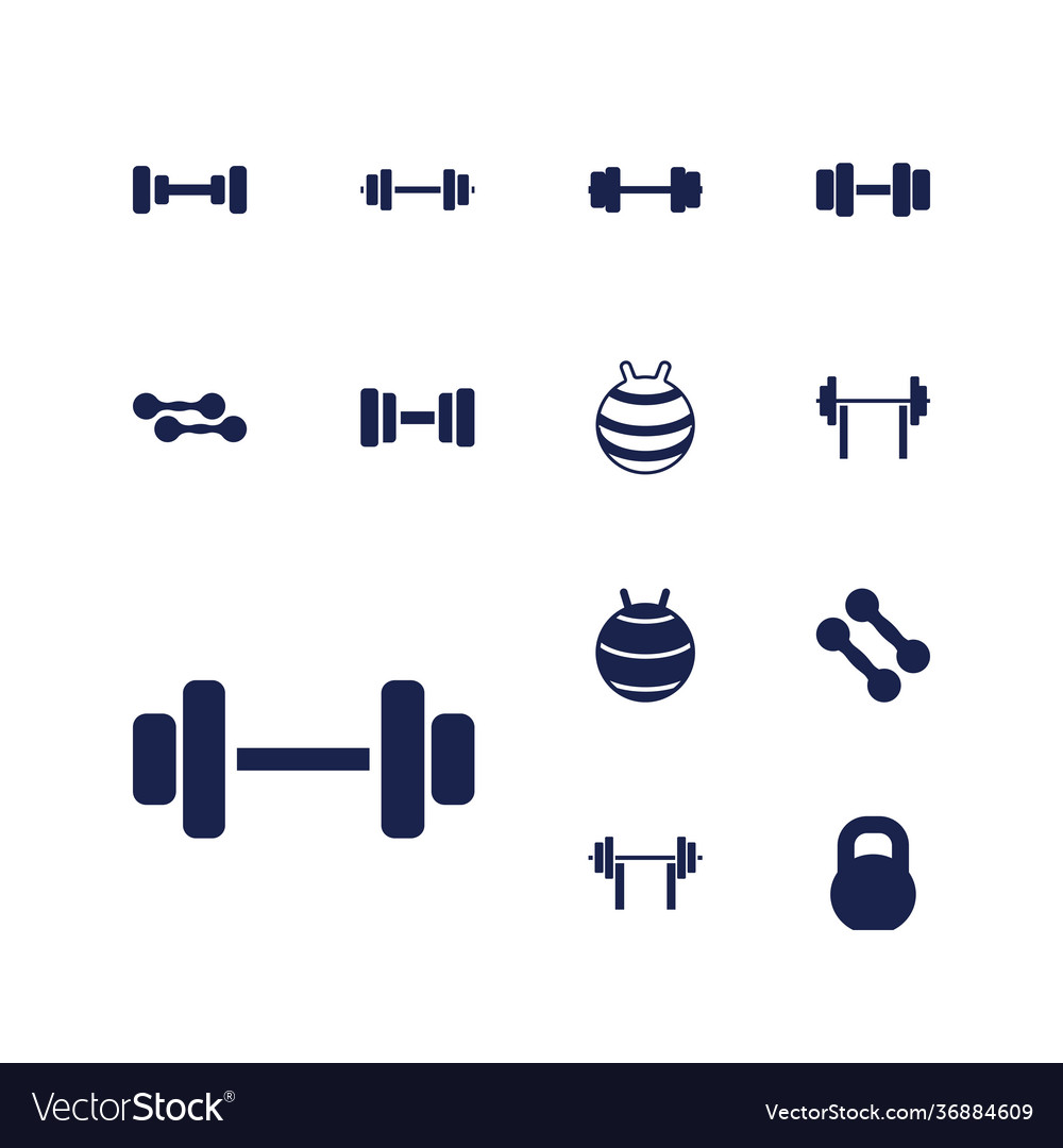 13 dumbbell icons