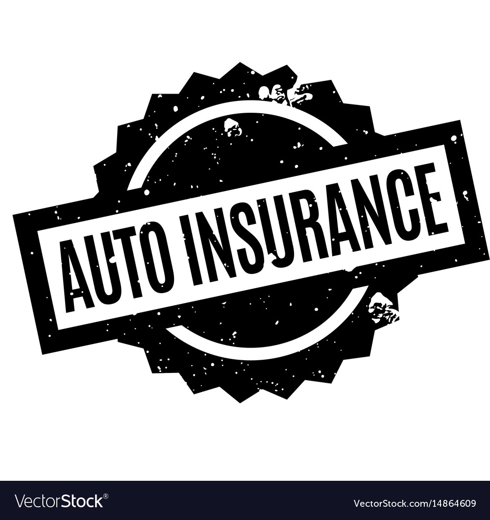 Auto insurance rubber stamp Royalty Free Vector Image