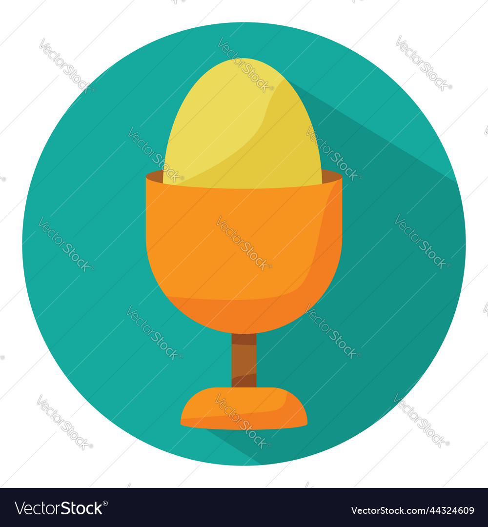 Boiled egg on a white background