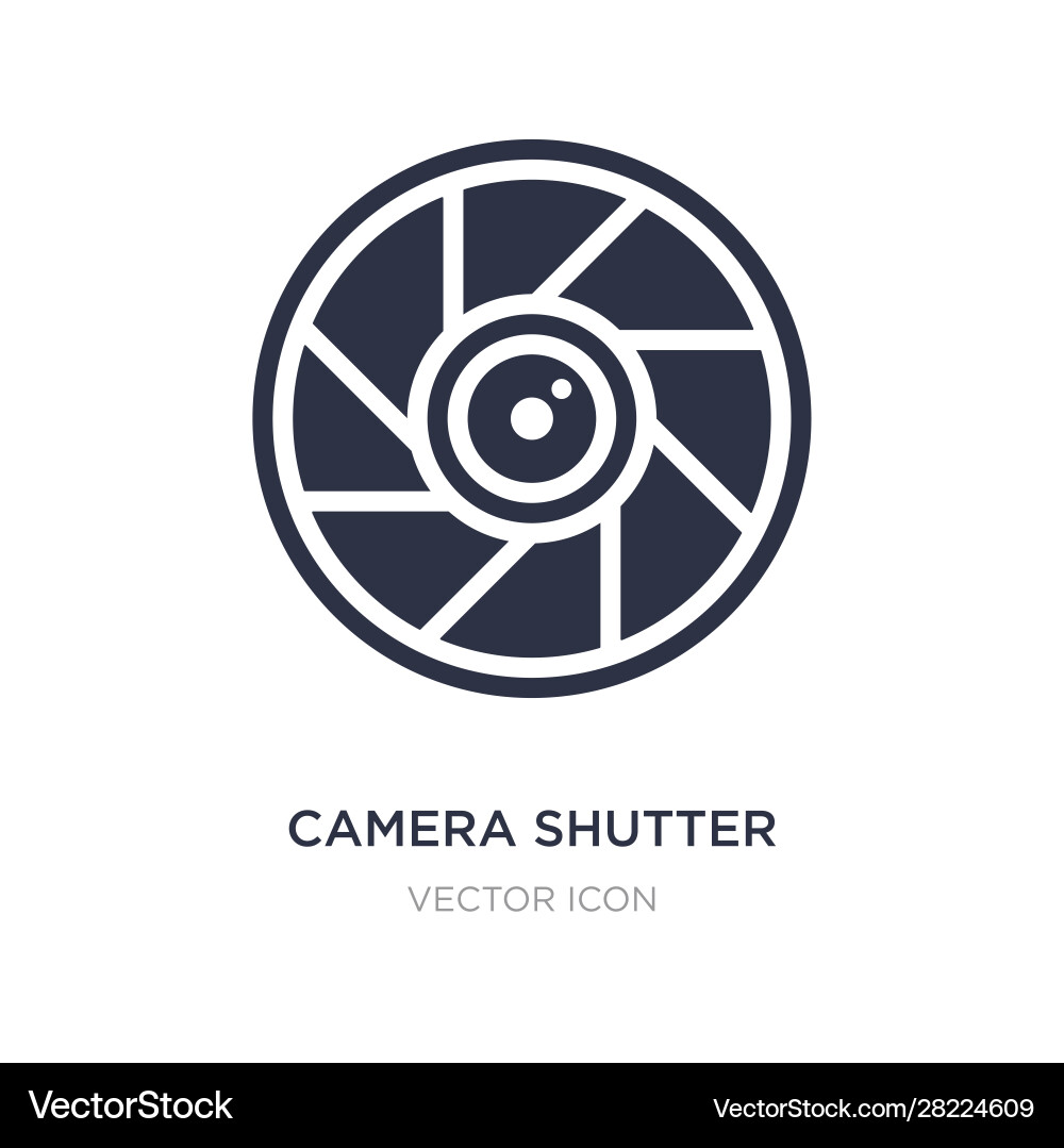 Camera shutter icon on white background simple Vector Image