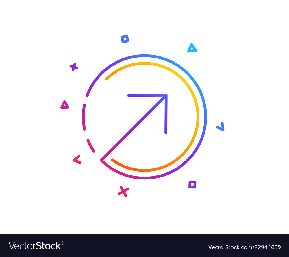 Direction arrow line icon arrowhead