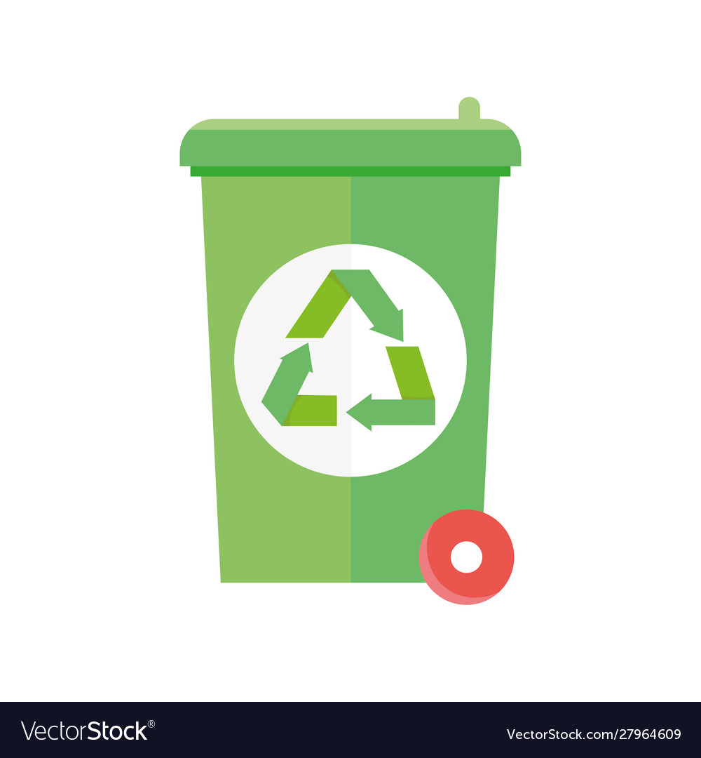 Ecology renewable environment bin trash recycle Vector Image