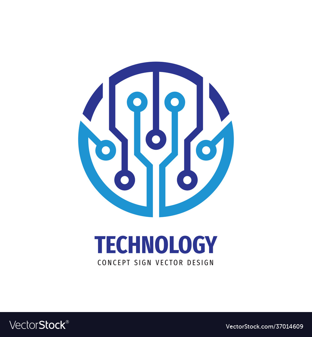 Electronic technology - logo design Royalty Free Vector