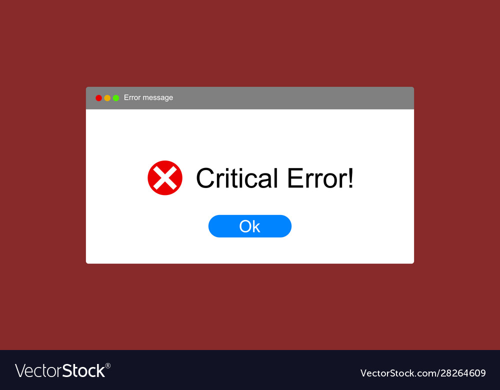 Fehlermeldung Computerfenster Alarm Popup-System