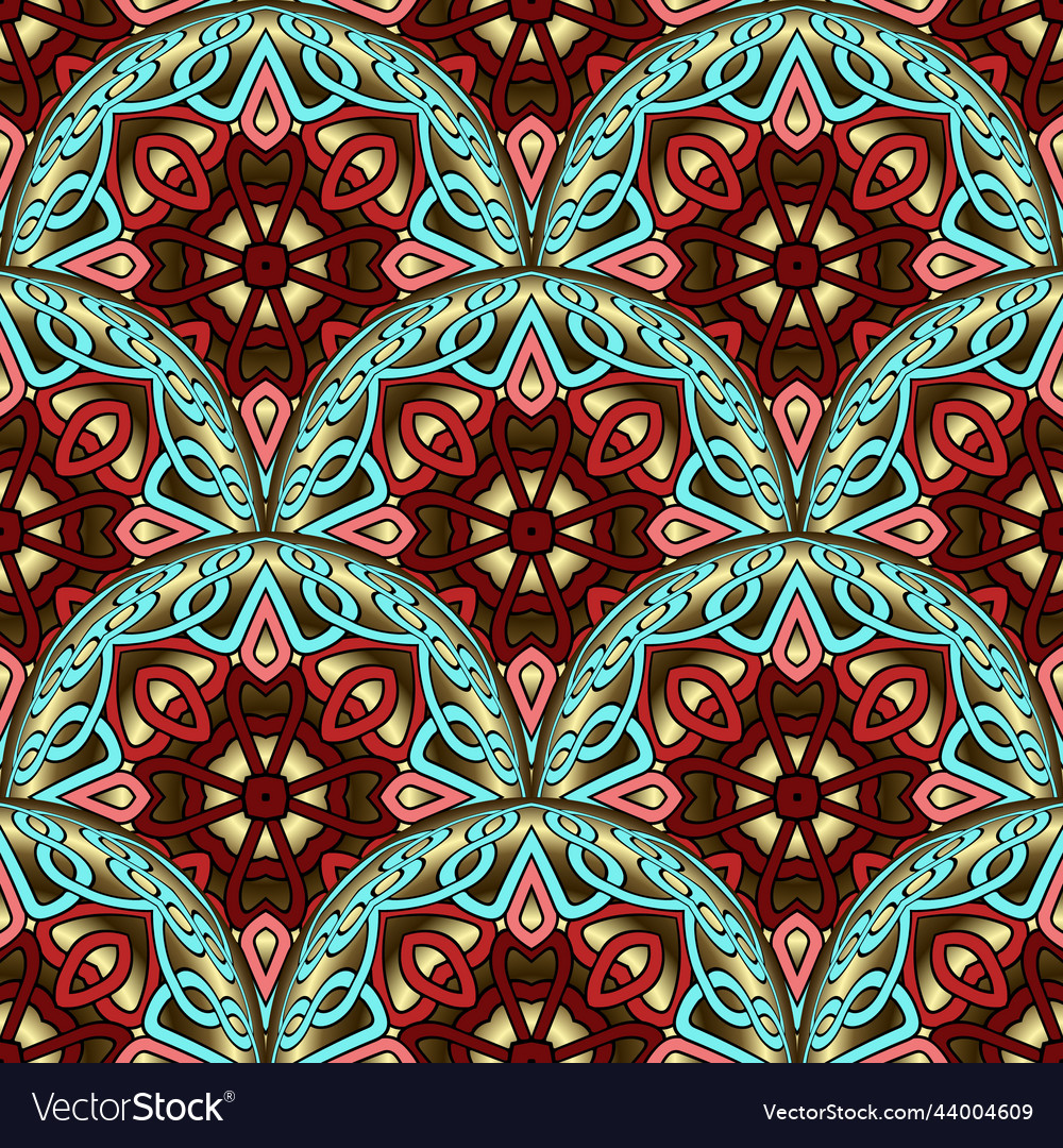 Floral mandalas seamless pattern tribal ethnic