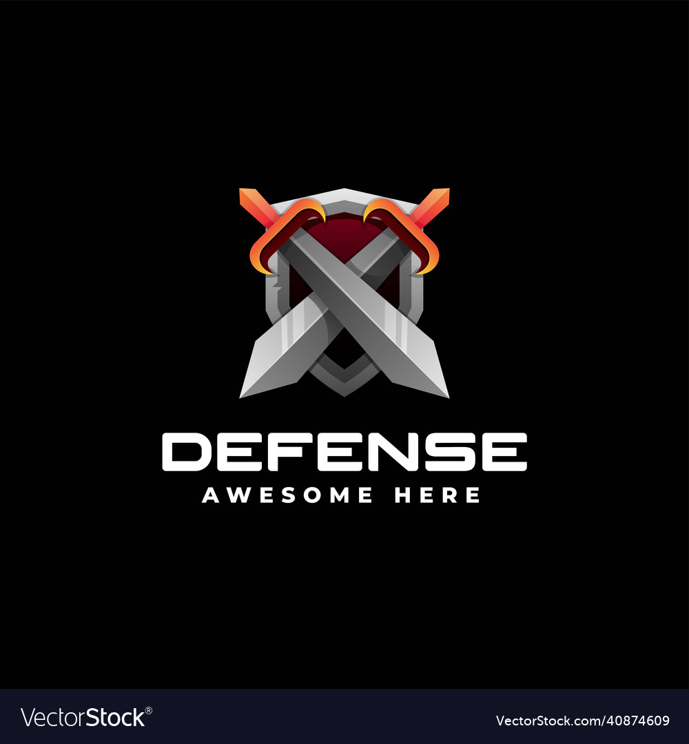 Logo defense gradient colorful style