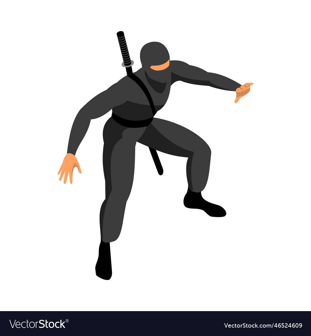 Ninja Isometric Royalty Free Vector Image - Vectorstock