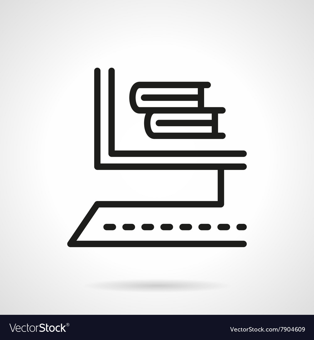 Online bookstore schwarz line design icon