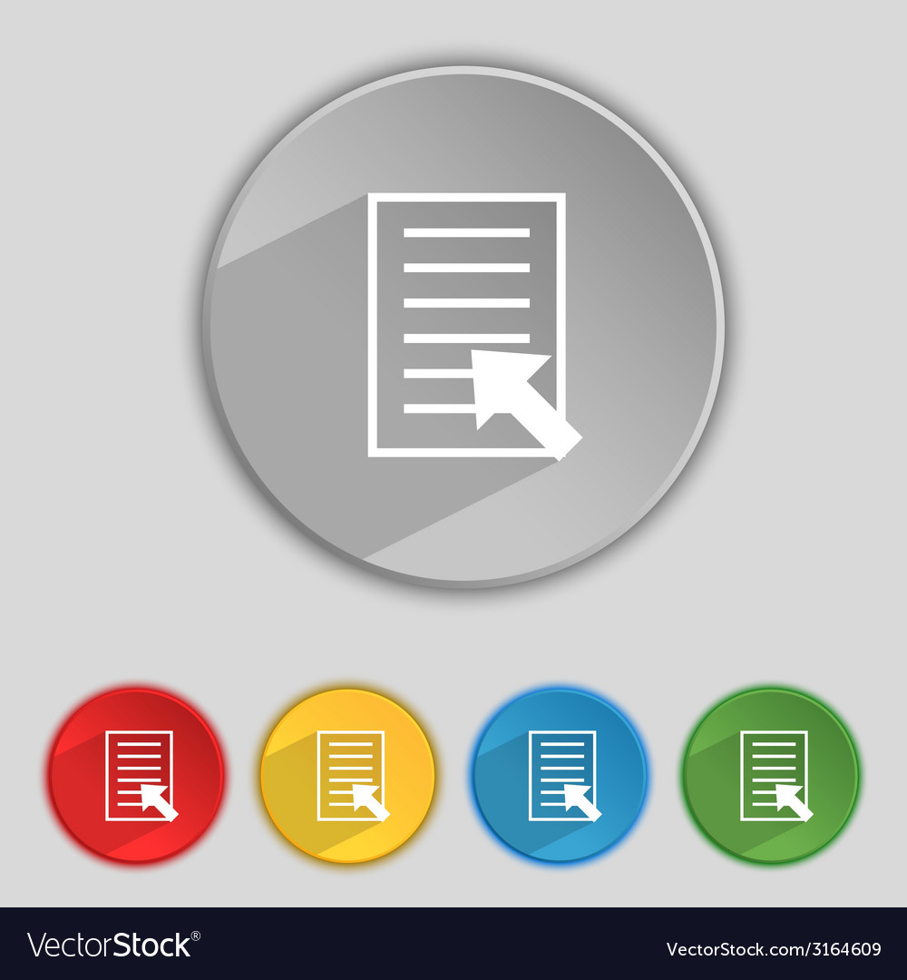 Text file sign icon file document symbol set Vector Image