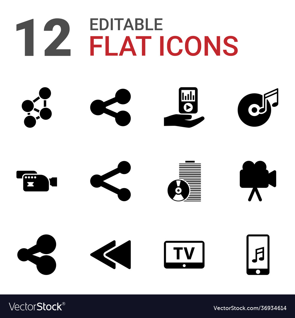 12 multimedia icons