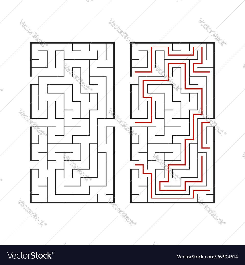 Abstract labyrinth game for kids puzzle Royalty Free Vector