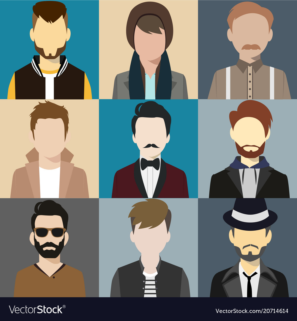 Avatar men Royalty Free Vector Image - VectorStock