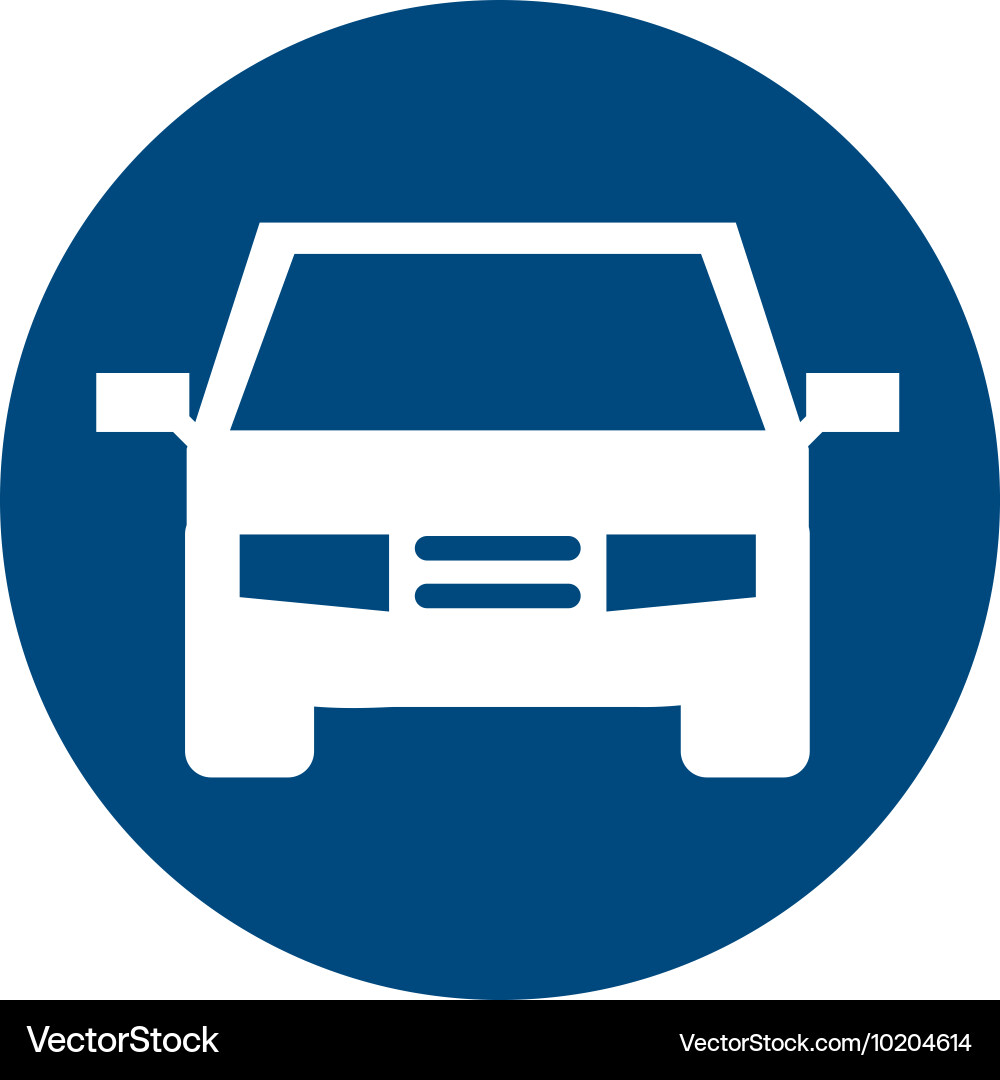 Car auto vehicle silhouette icon Royalty Free Vector Image