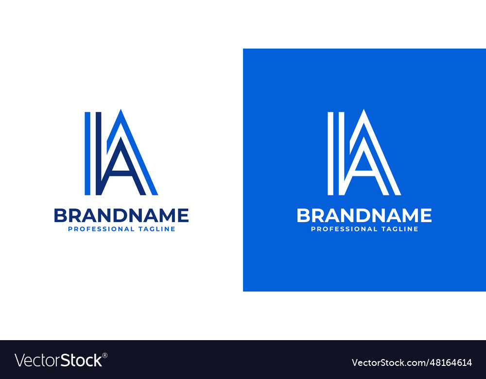 Letter ia line monogram logo suitable