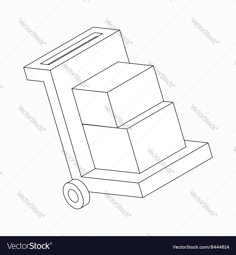 Manual loader icon isometric 3d style Royalty Free Vector