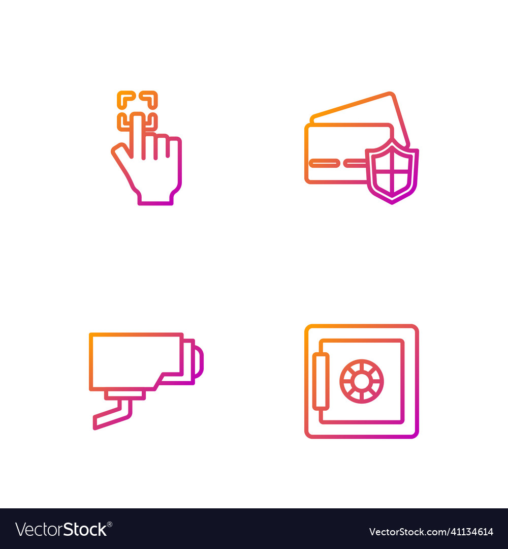 Position sichere Sicherheitskamera Fingerabdruck vector image Position sichere Sicherheitskamera Fingerabdruck