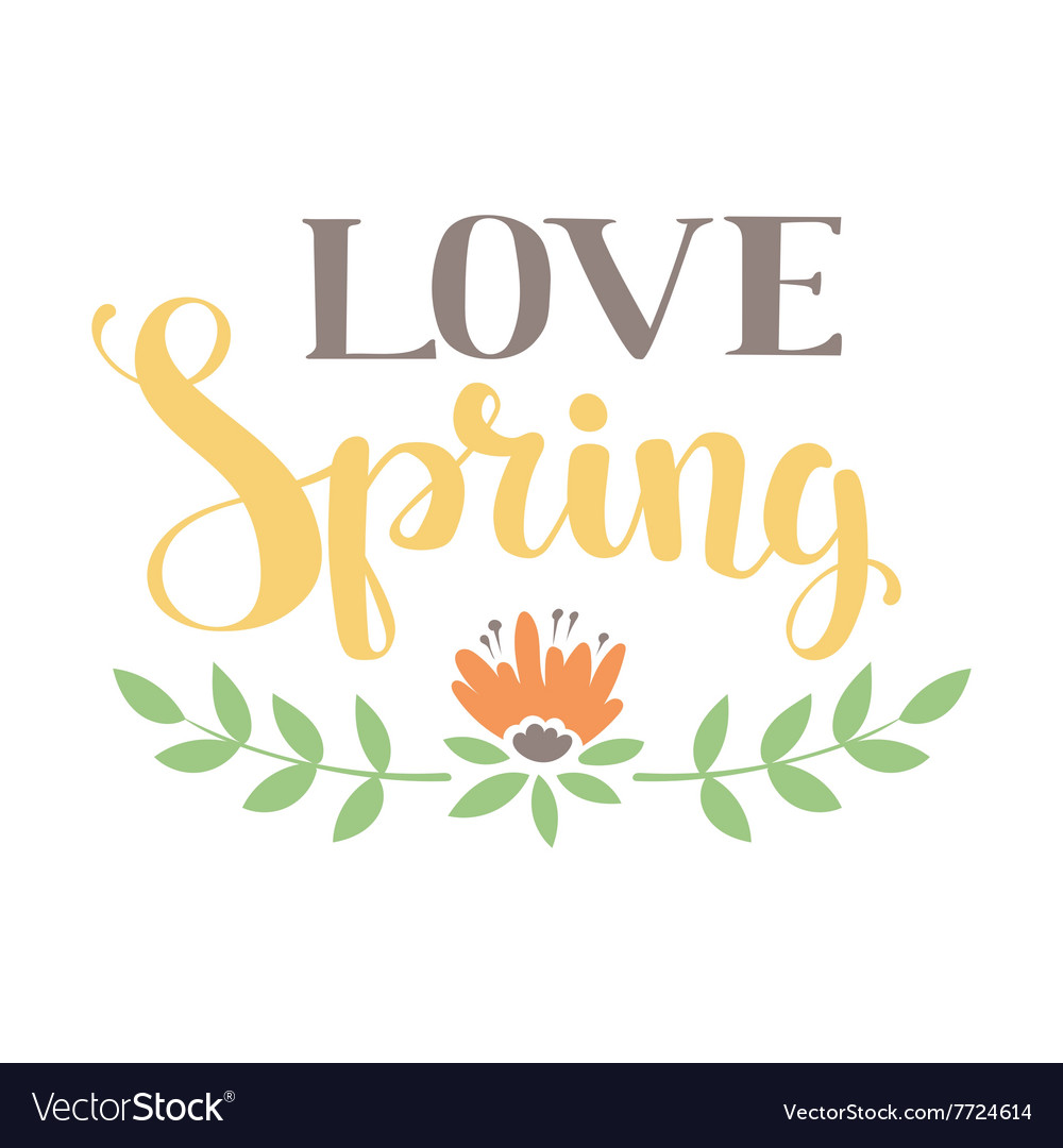 Spring art text composition