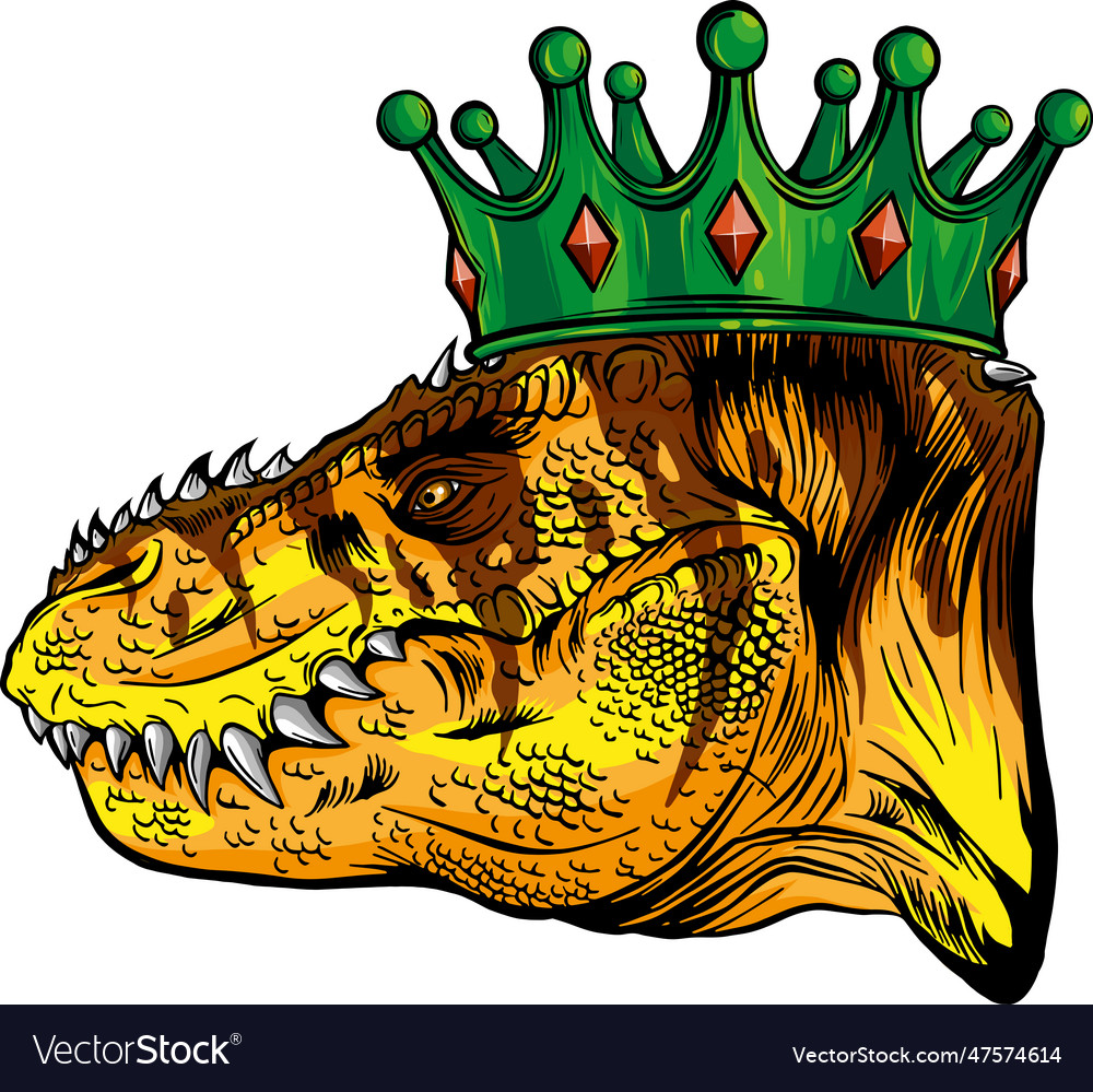 T rex head mascot design Royalty Free Vector Image