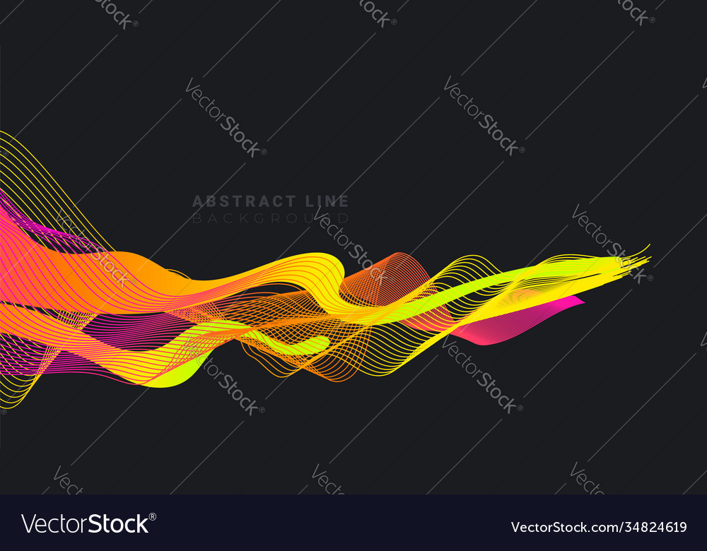 Abstract background with flowing line shapes vector image Abstract background with flowing line shapes