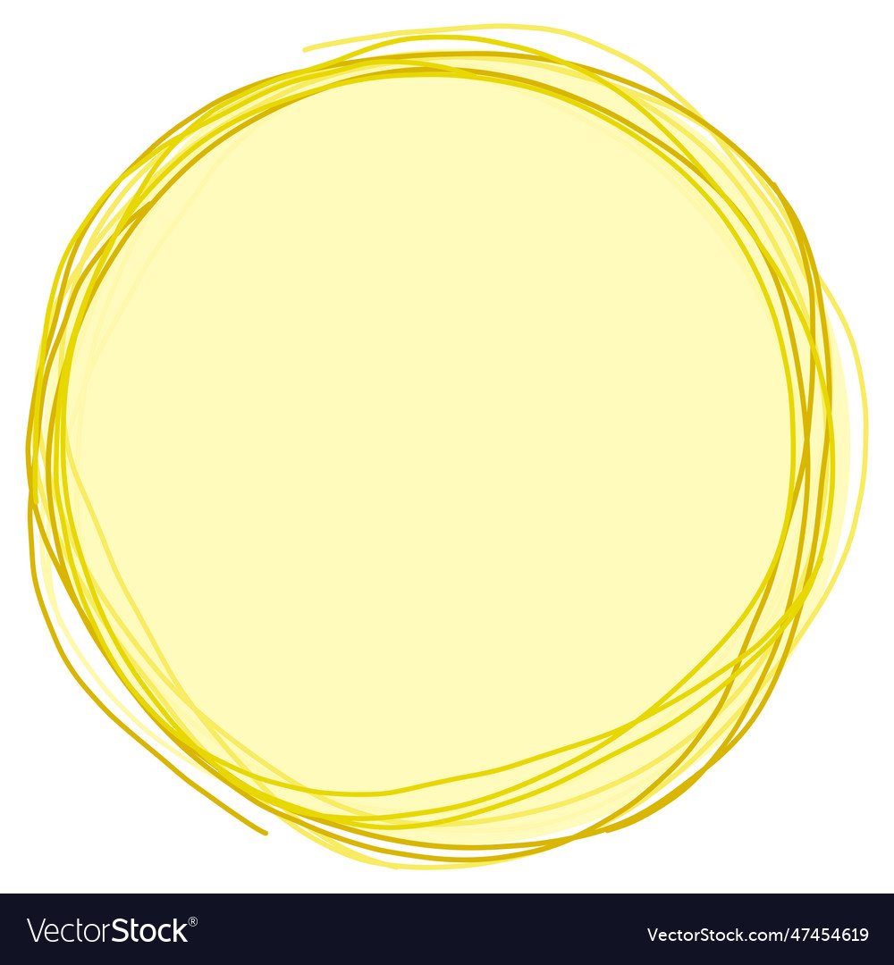 Circle line outline drawing frame background art