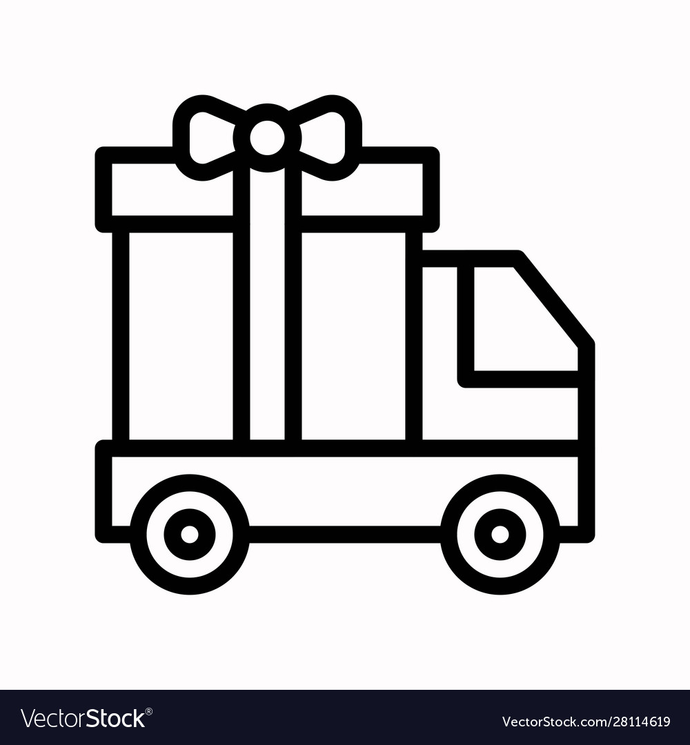 Delivery truck black friday related line icon