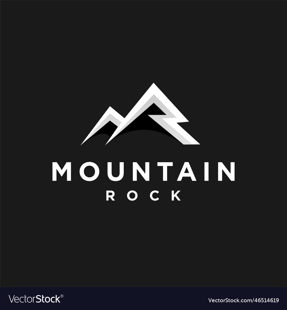 Mountain rock logo letter mr Royalty Free Vector Image