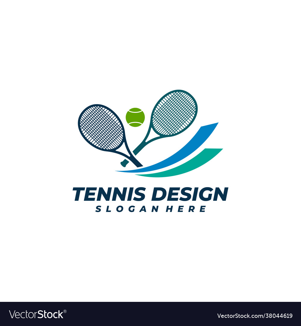 Tennis logo template creative design Royalty Free Vector