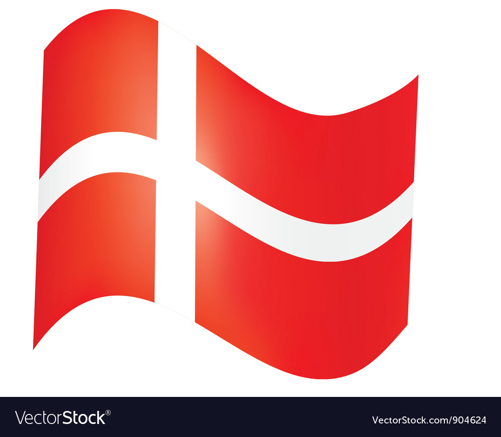 Danish Flag Royalty Free Vector Image Vectorstock