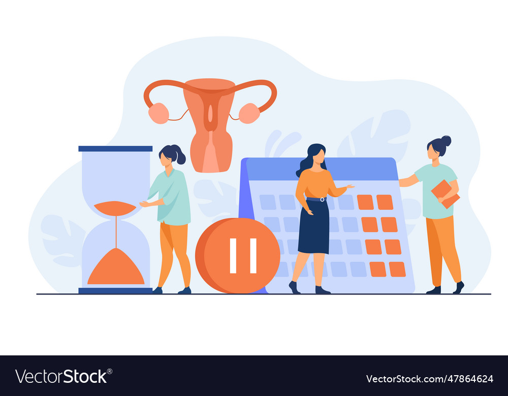 Female patient consulting doctor about vector image Female patient consulting doctor about