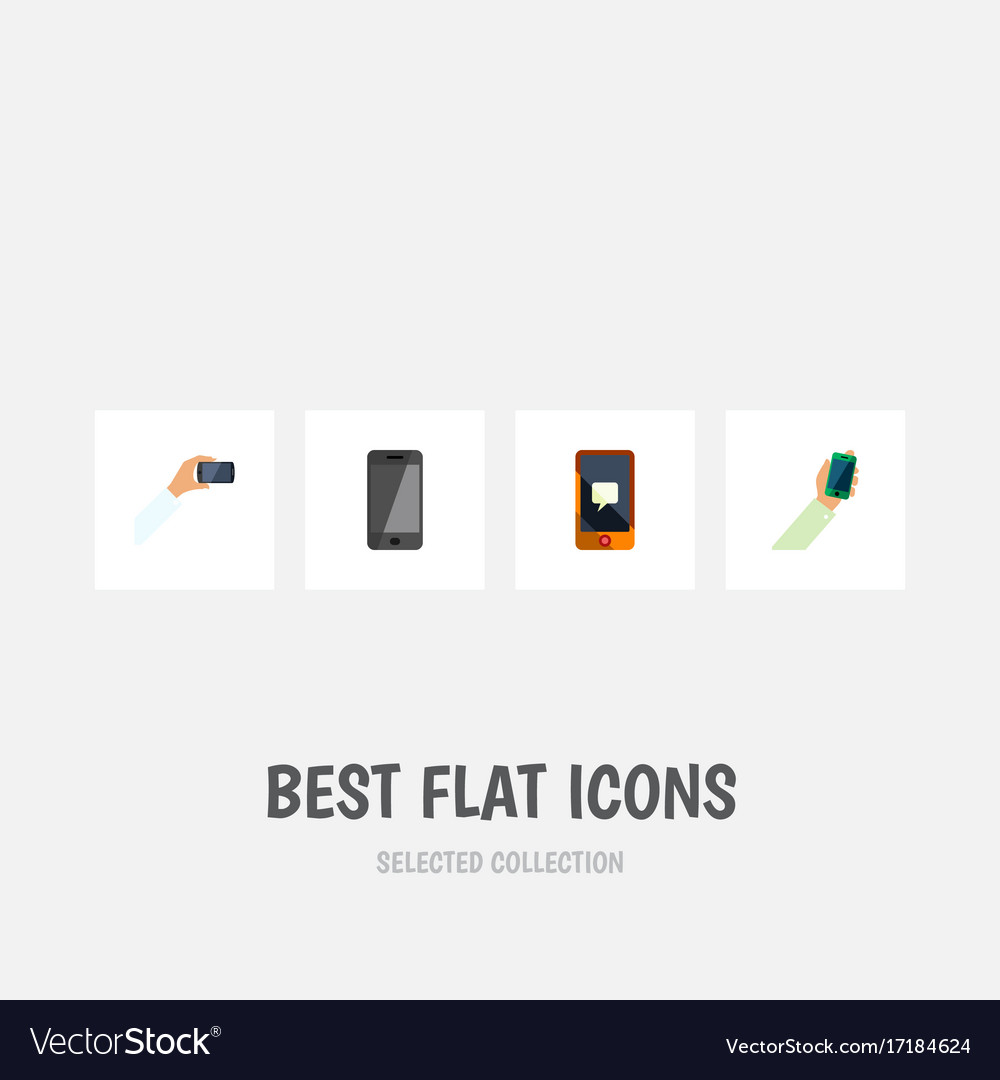 Flat icon Smartphone-Set des Chats