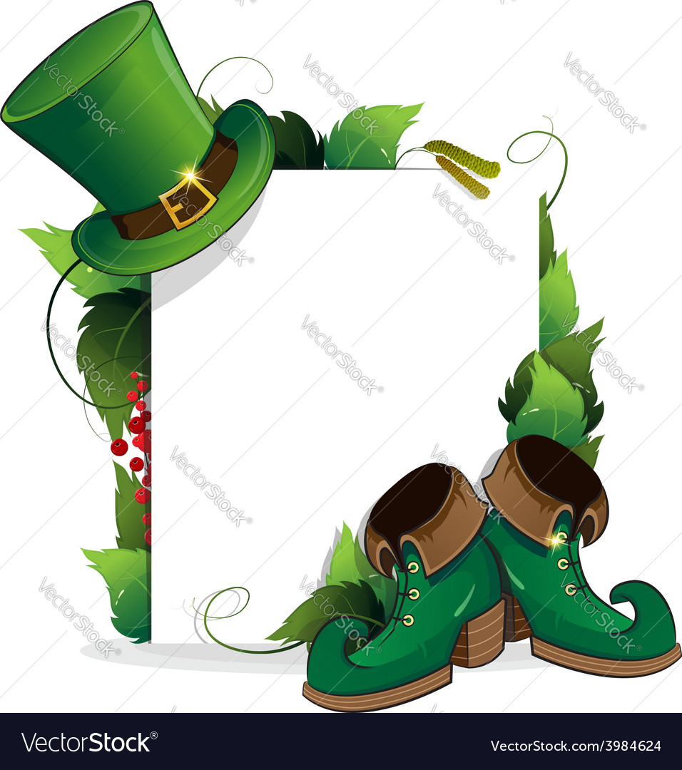 Leprechaun Schuh und Hut