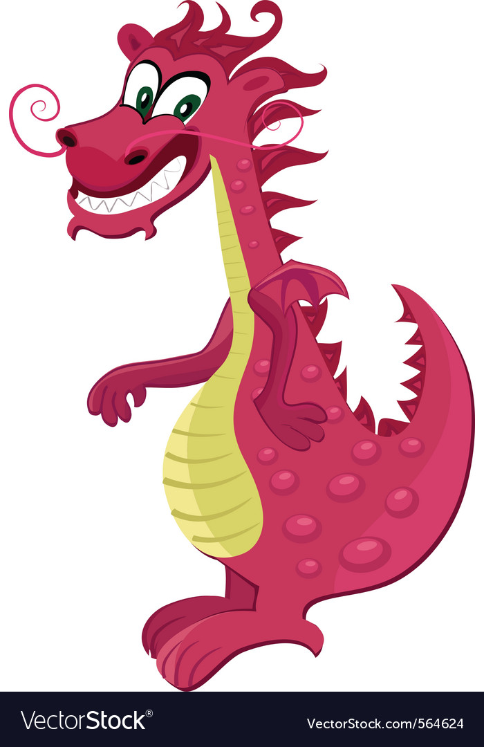 Red dragon cartoon