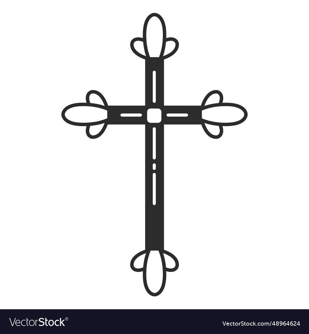 Religious cross element Royalty Free Vector Image