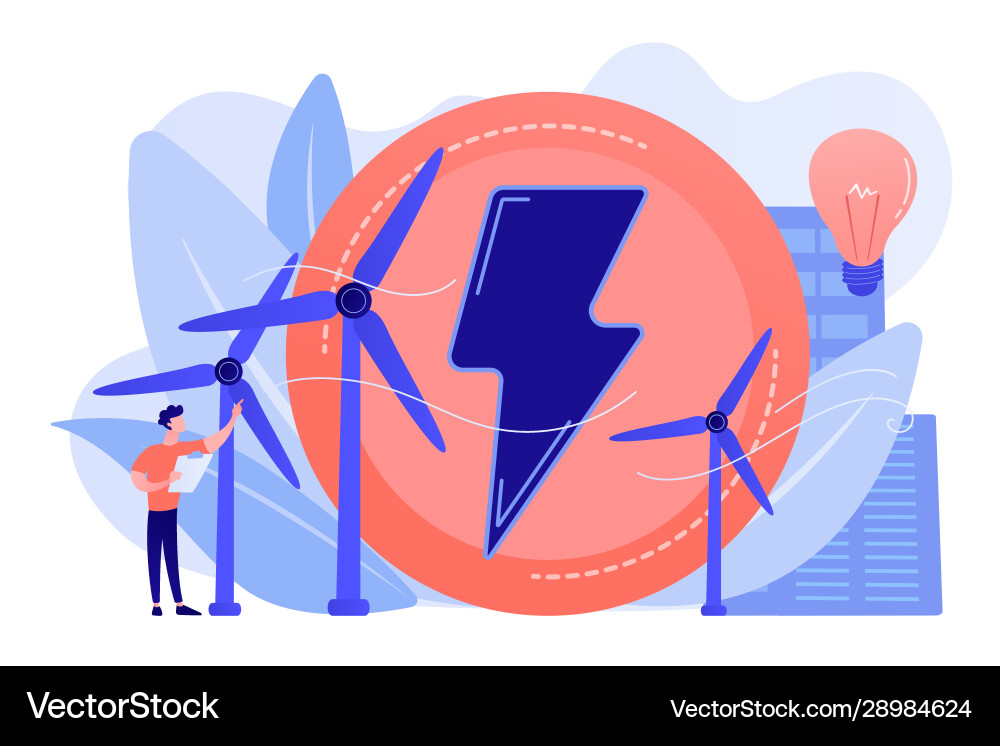 Wind power concept Royalty Free Vector Image - VectorStock