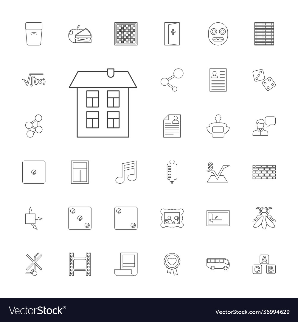 33 square icons Royalty Free Vector Image - VectorStock